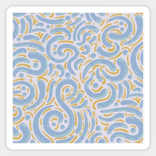 Modern Vibrant Abstract Paisley Magnet